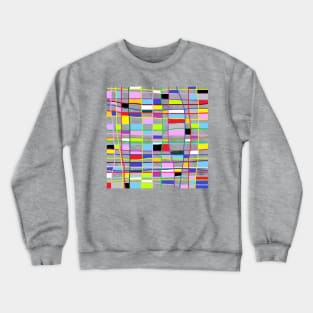 Untitled, line-and-face paintings, abstractions Crewneck Sweatshirt